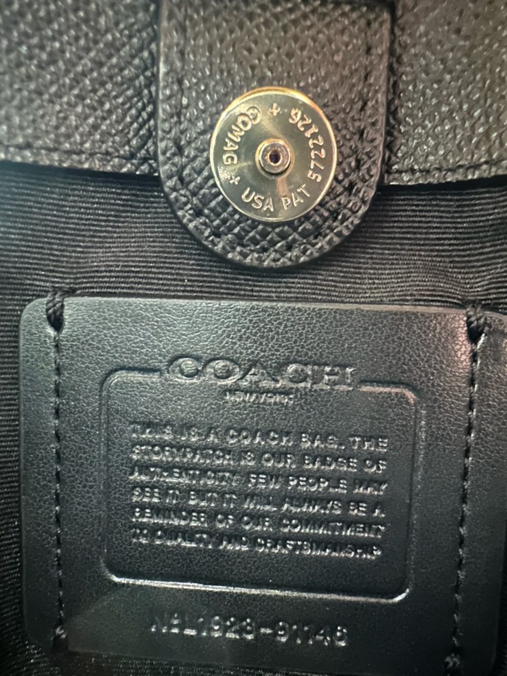 Coach Black Leather Mini Lillie Carryall - Picture 4 of 5